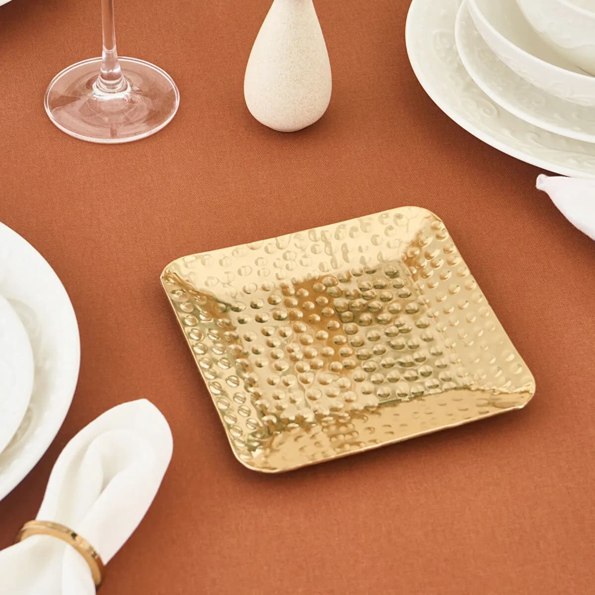 كاراجا هوم وعاء تقديم لورين ذهبي 15×15 سم