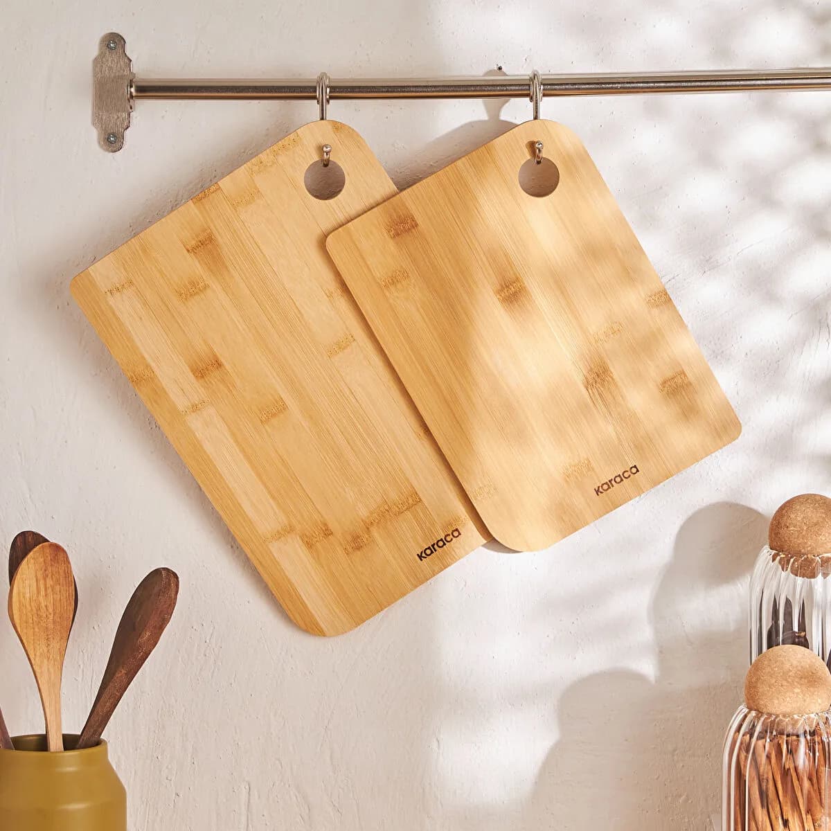 كاراجا أزور لوح تقطيع بامبو قطعتين