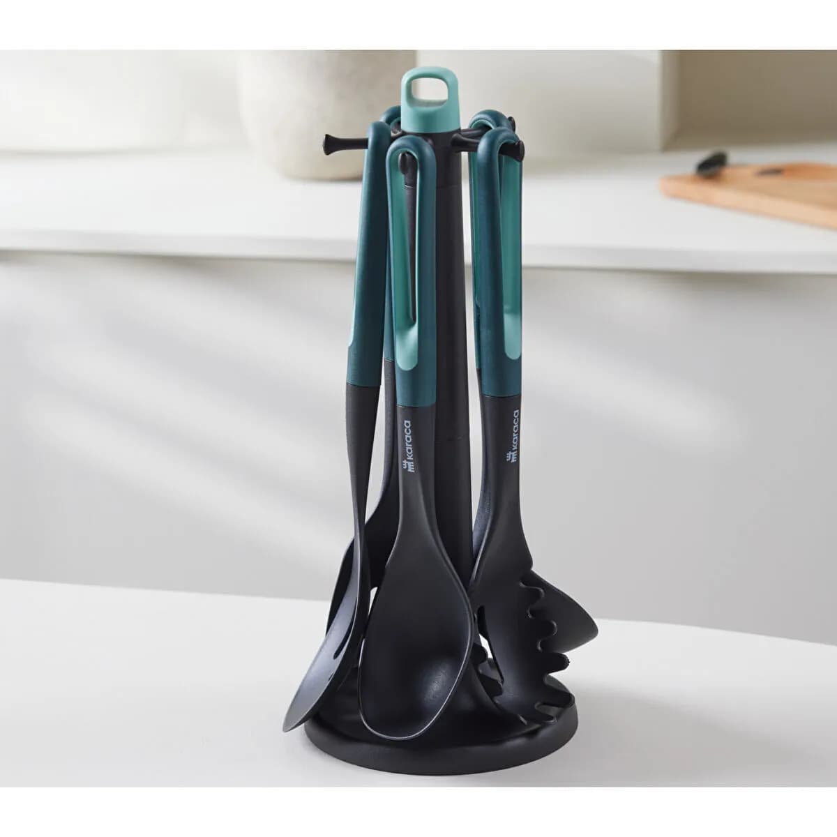 كاراجا ماركو طقم تقديم أخضر 6 قطع مع حامل