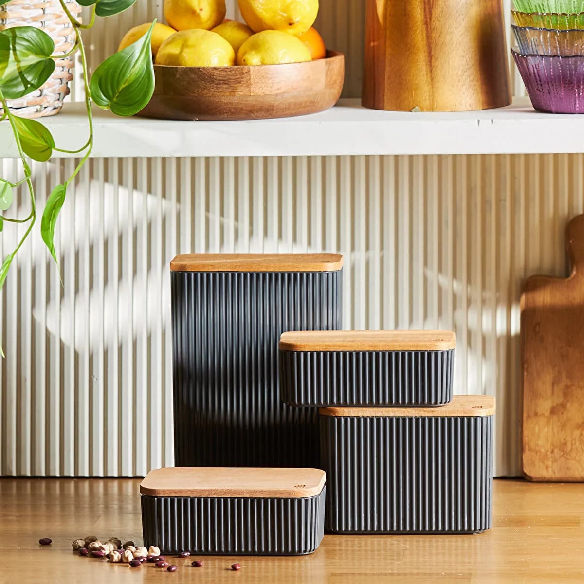 كاراجا ماسيمو طقم حافظات طعام 4 قطع لون أنثراسايت