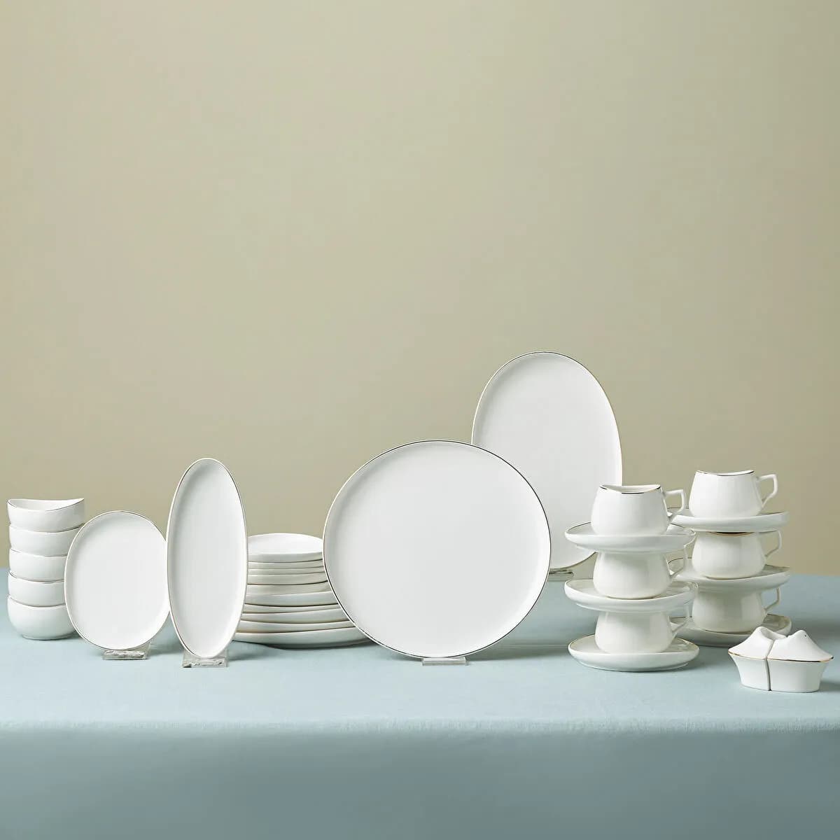 كاراجا ستريم بون هول طقم إفطار 34 قطعة لـ 6 أشخاص ذهبي