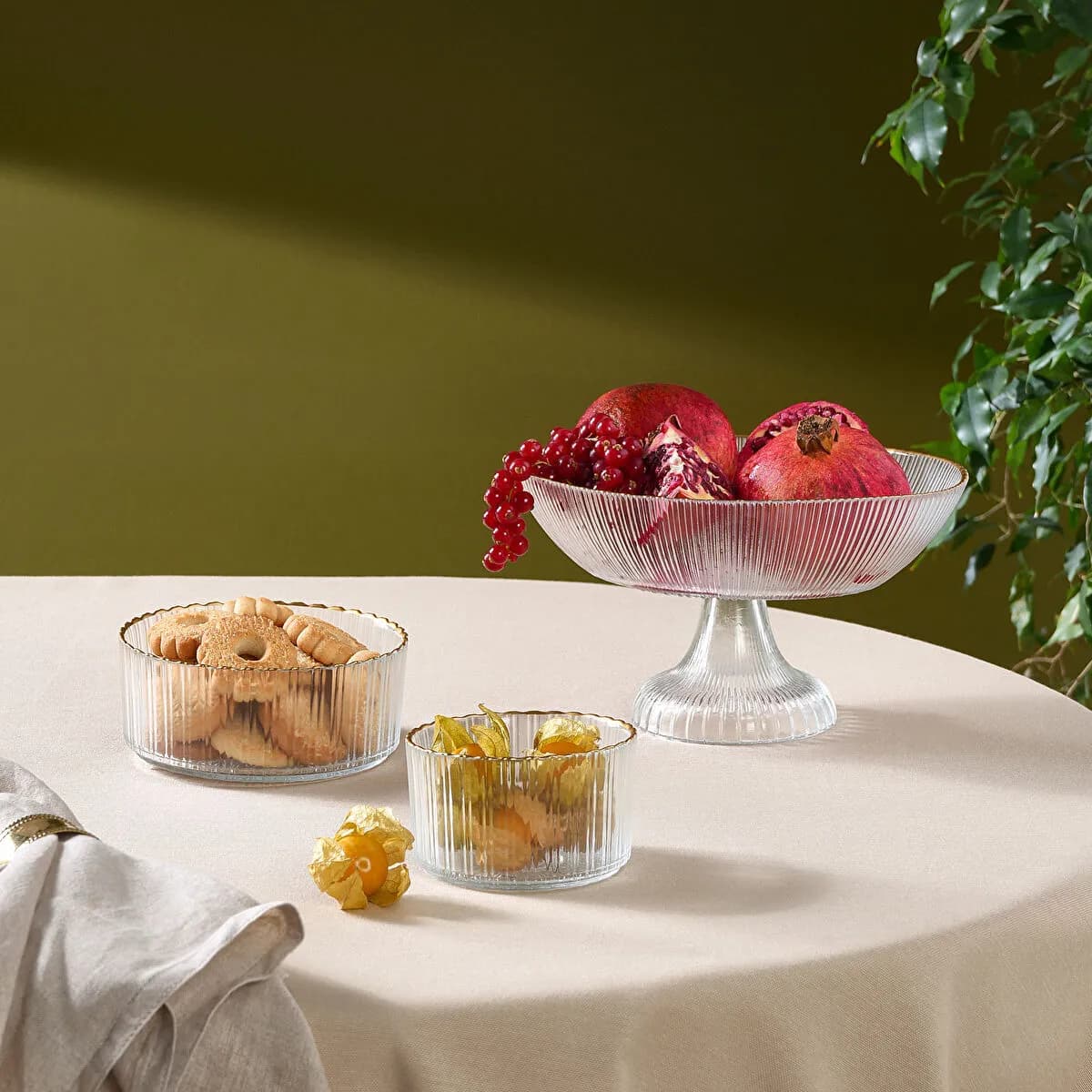 Karaca Pierre 3 Piece Glass Catering Set