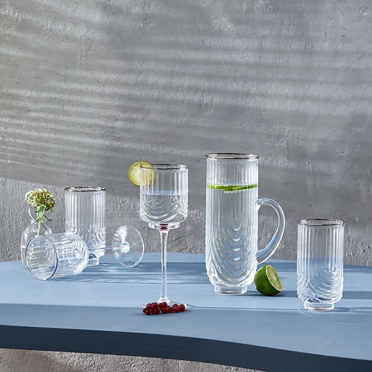 طقم زجاج كاراجا جليم بلاتيني 25 قطعة