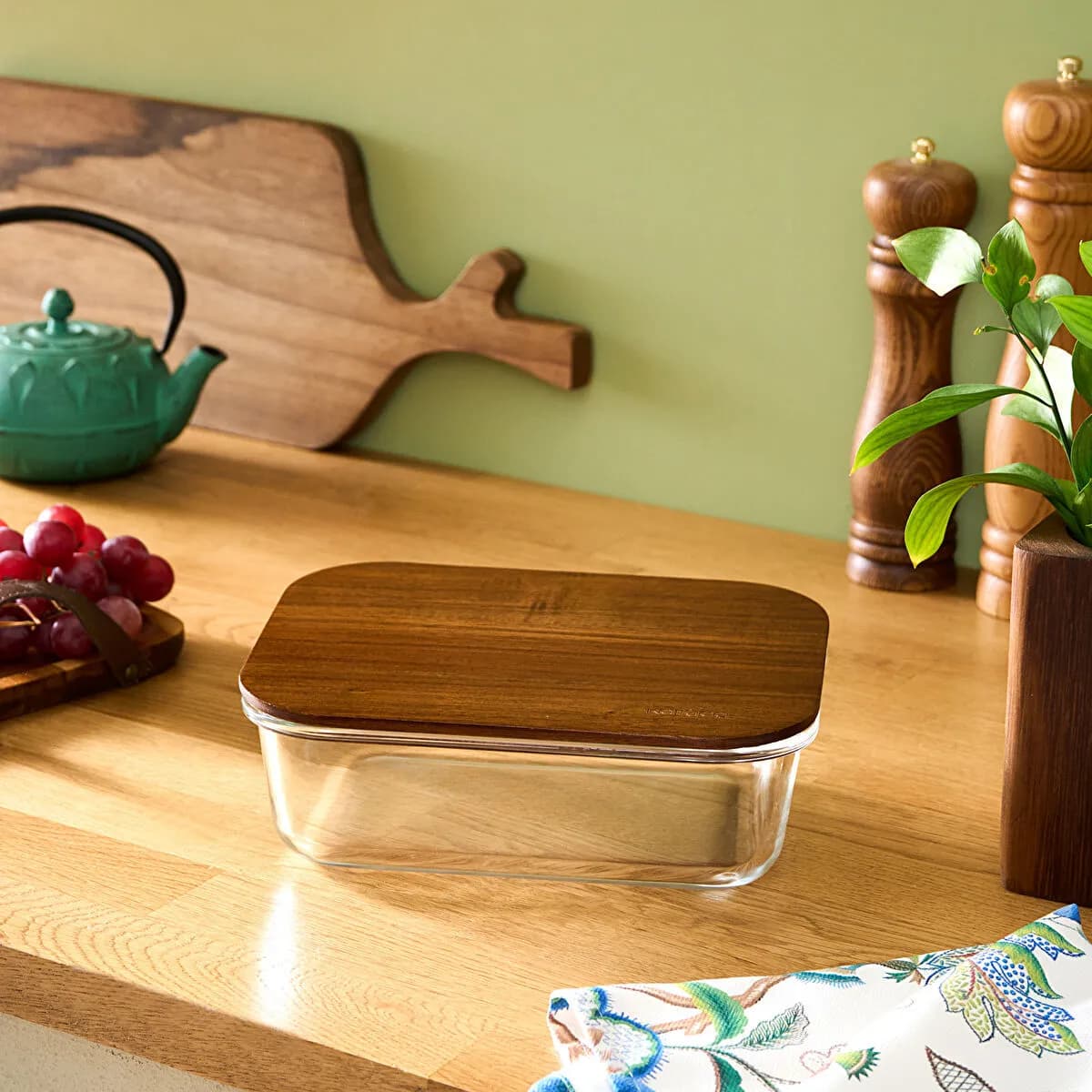 كاراجا كاريا أكاسيا حافظة طعام زجاجية 1300 مل