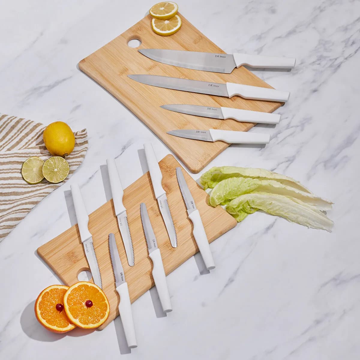 د. إينوكس باندل طقم سكاكين 10 قطع كريمي