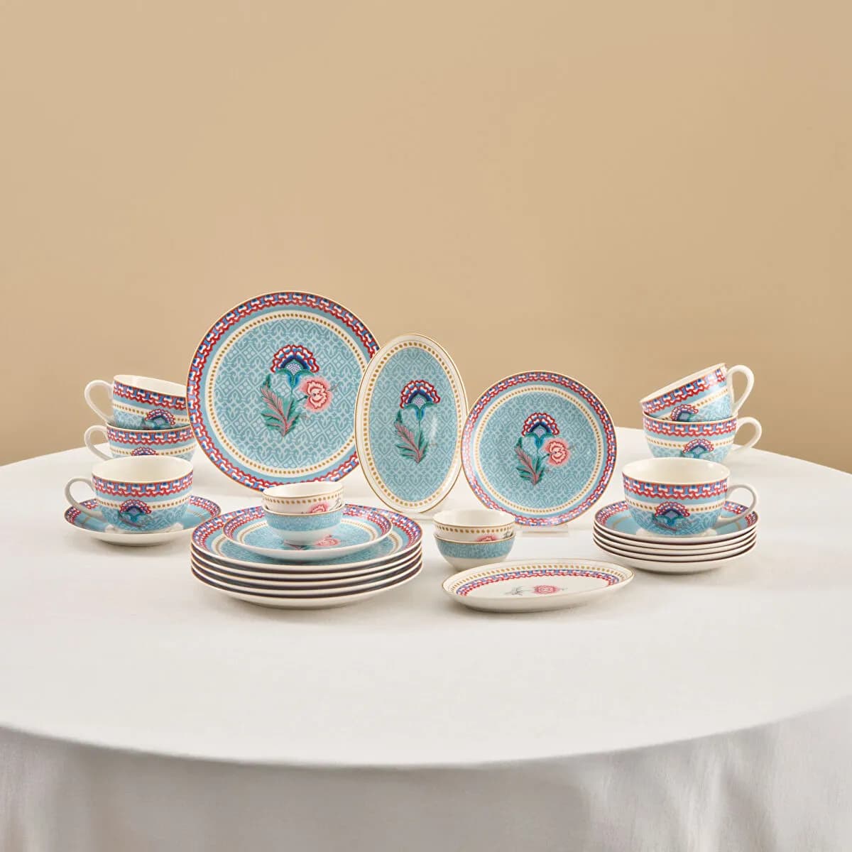 كاراجا فوريفر بون سبيلو طقم إفطار 26 قطعة لـ 6 أشخاص أزرق