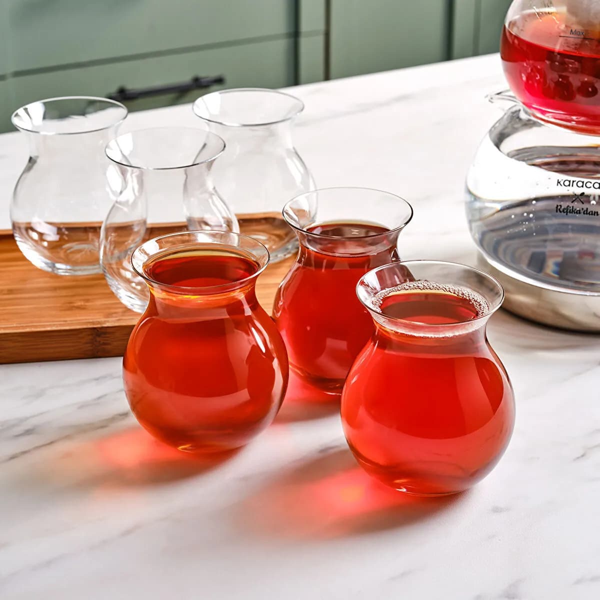 كاراجا x رفيقة جونلوبول طقم كاسات شاي 6 قطع 290 مل