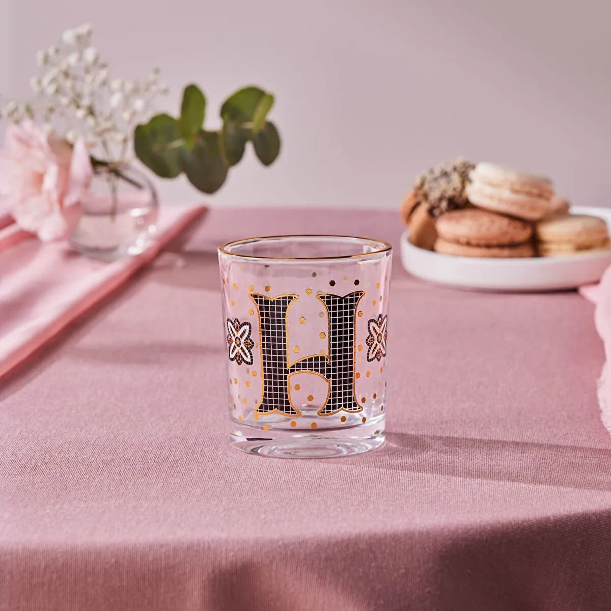 Karaca H Letter Water Glass 240 Ml