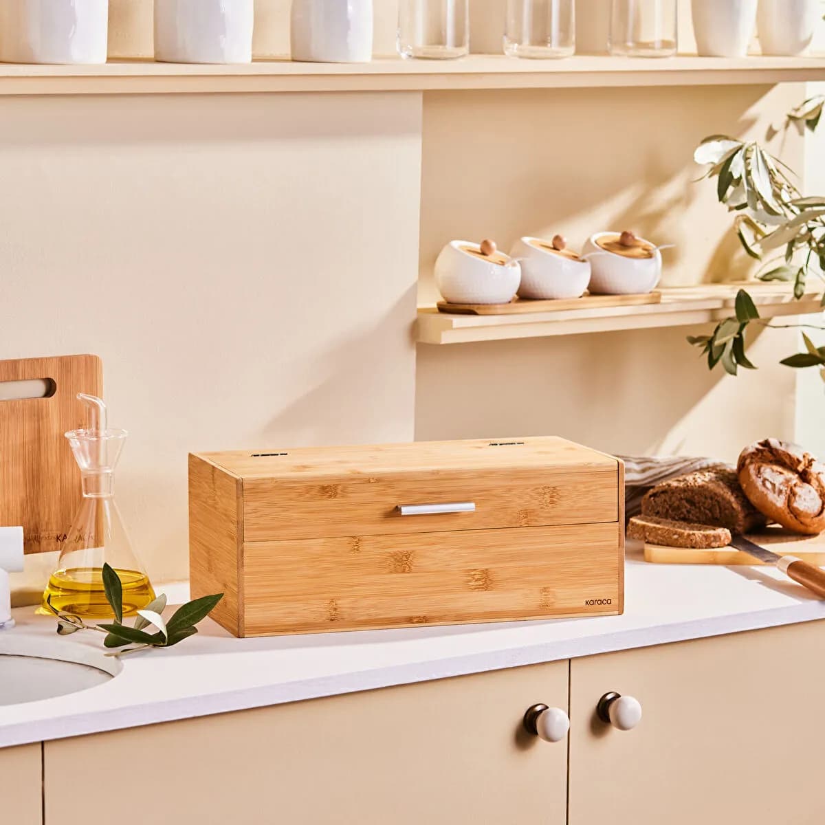 كاراجا نورد صندوق خبز بامبو 38 سم