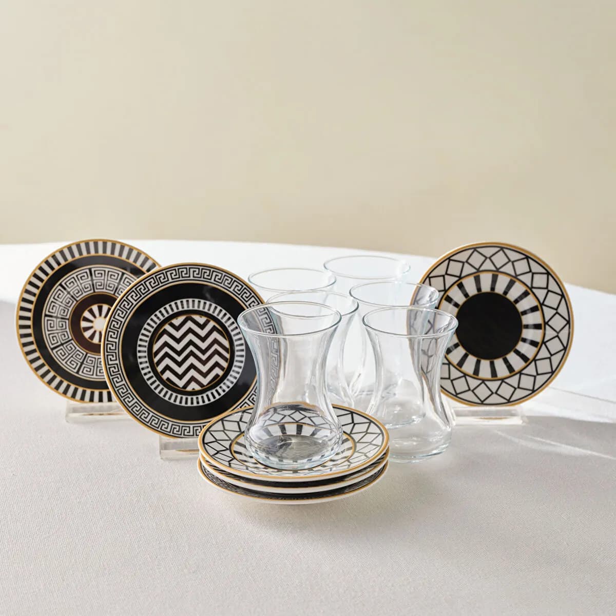 كاراجا هيلينستيك طقم شاي 12 قطعة لـ 6 أشخاص 130 مل