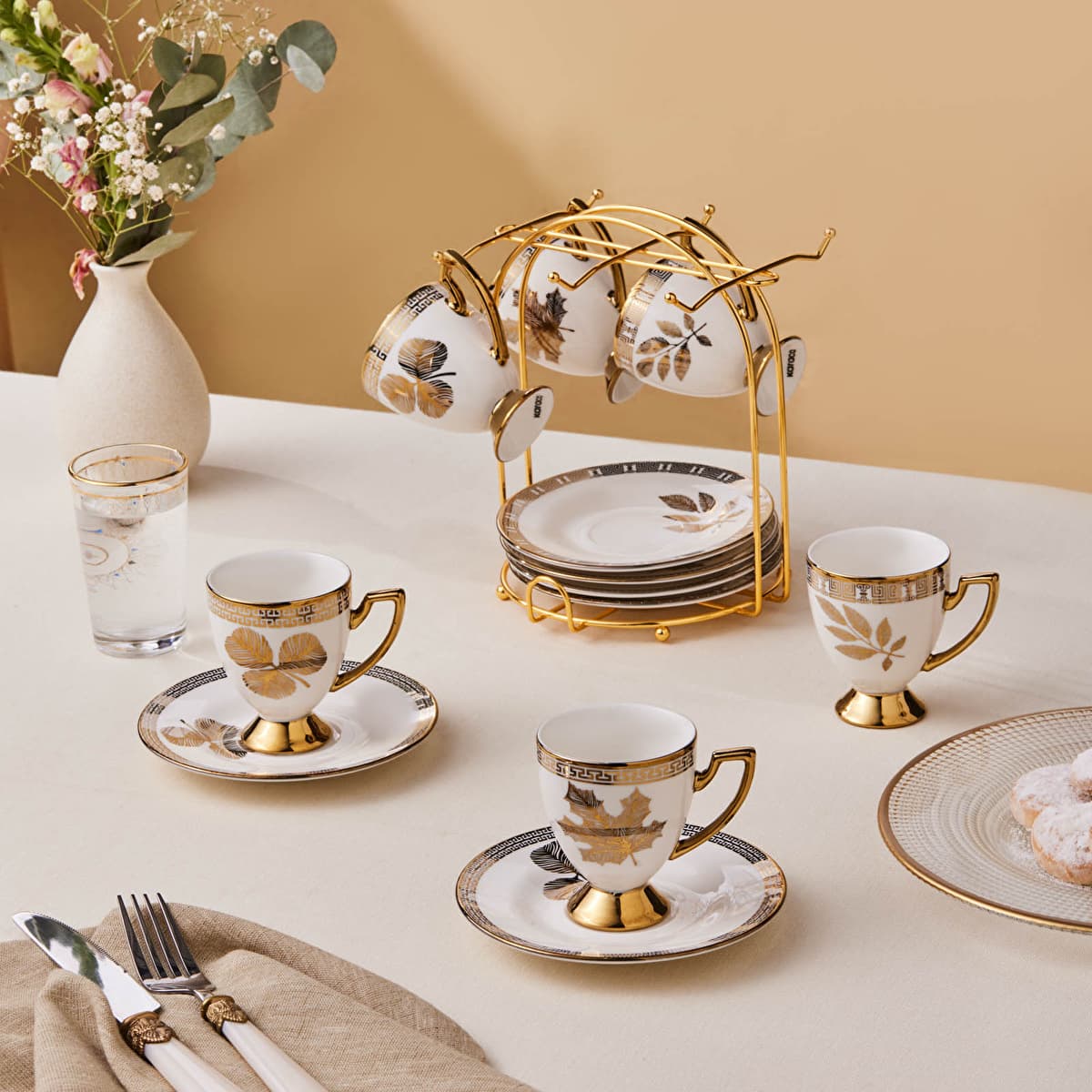 كاراجا بيتي طقم قهوة بـ 6 أشخاص 85 مل مع حامل