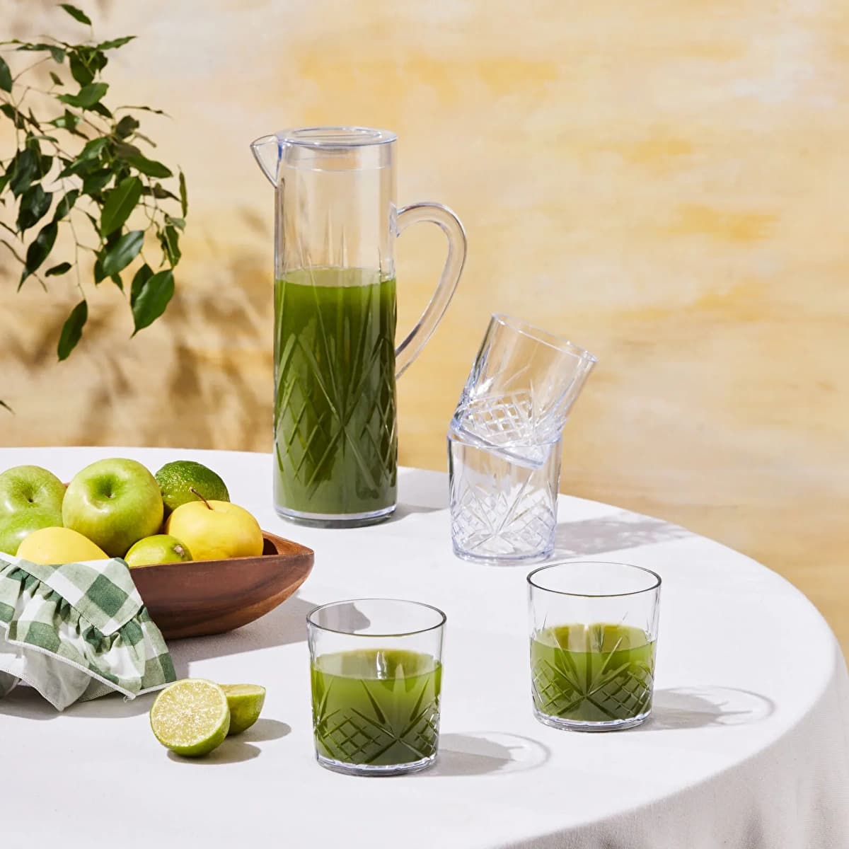 طقم أباريق كاراجا فوريت أكريليك غير قابل للكسر 5 قطع شفاف