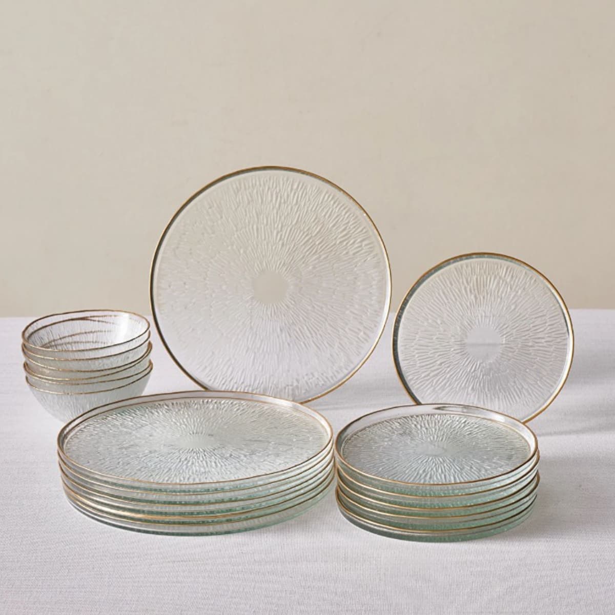 كاراجا دوومو طقم عشاء زجاجي 18 قطعة لـ 6 أشخاص