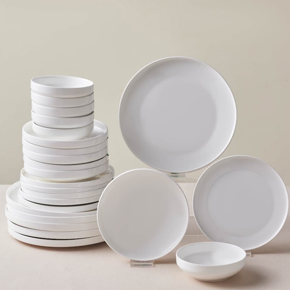 كاراجا ستريم بون ساترن طقم عشاء 24 قطعة لـ 6 أشخاص أبيض