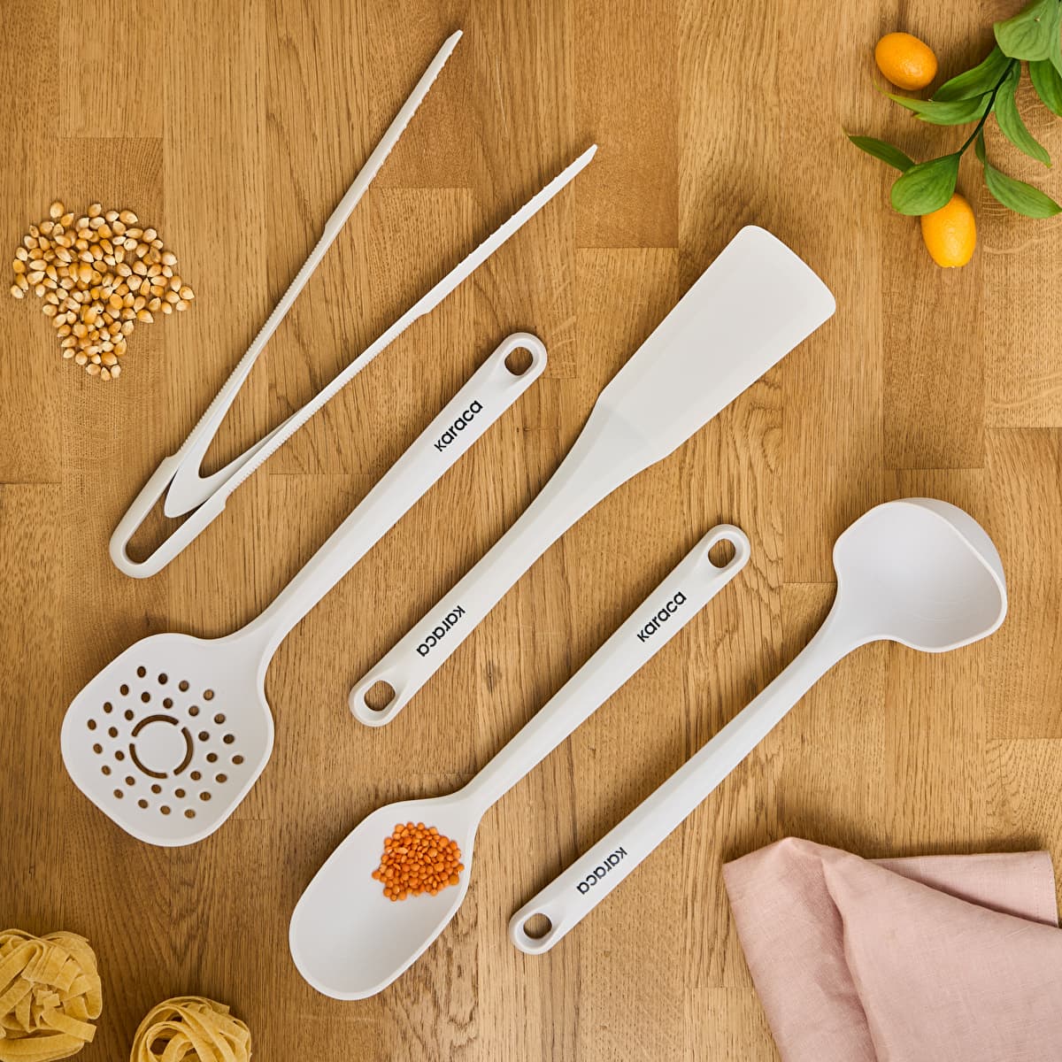 كاراجا شيف ستار طقم تقديم 5 قطع كريمي