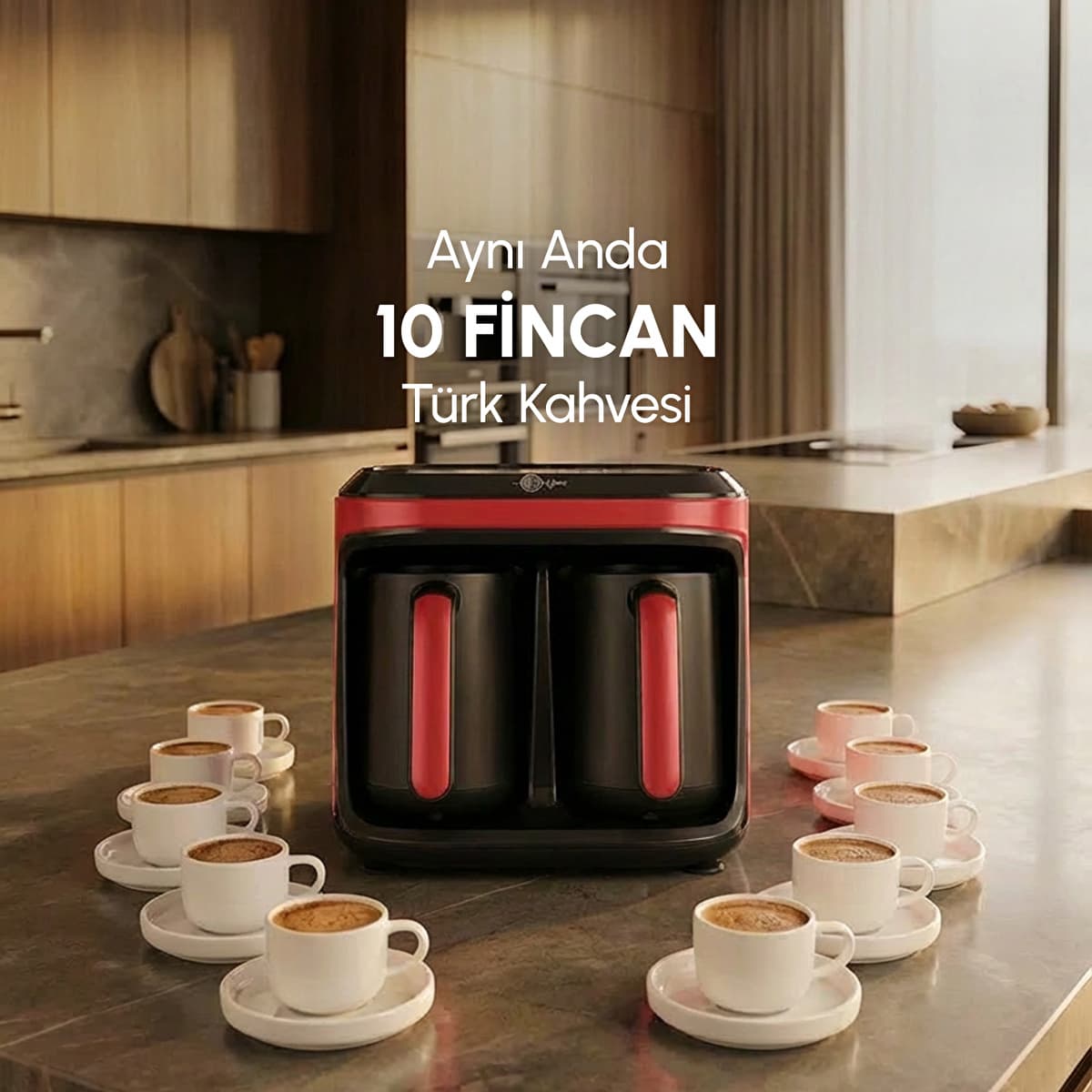 ماكينة القهوة التركية المزدوجة كاراجا خاطر هوب دويتو أروما أحمر ملكي