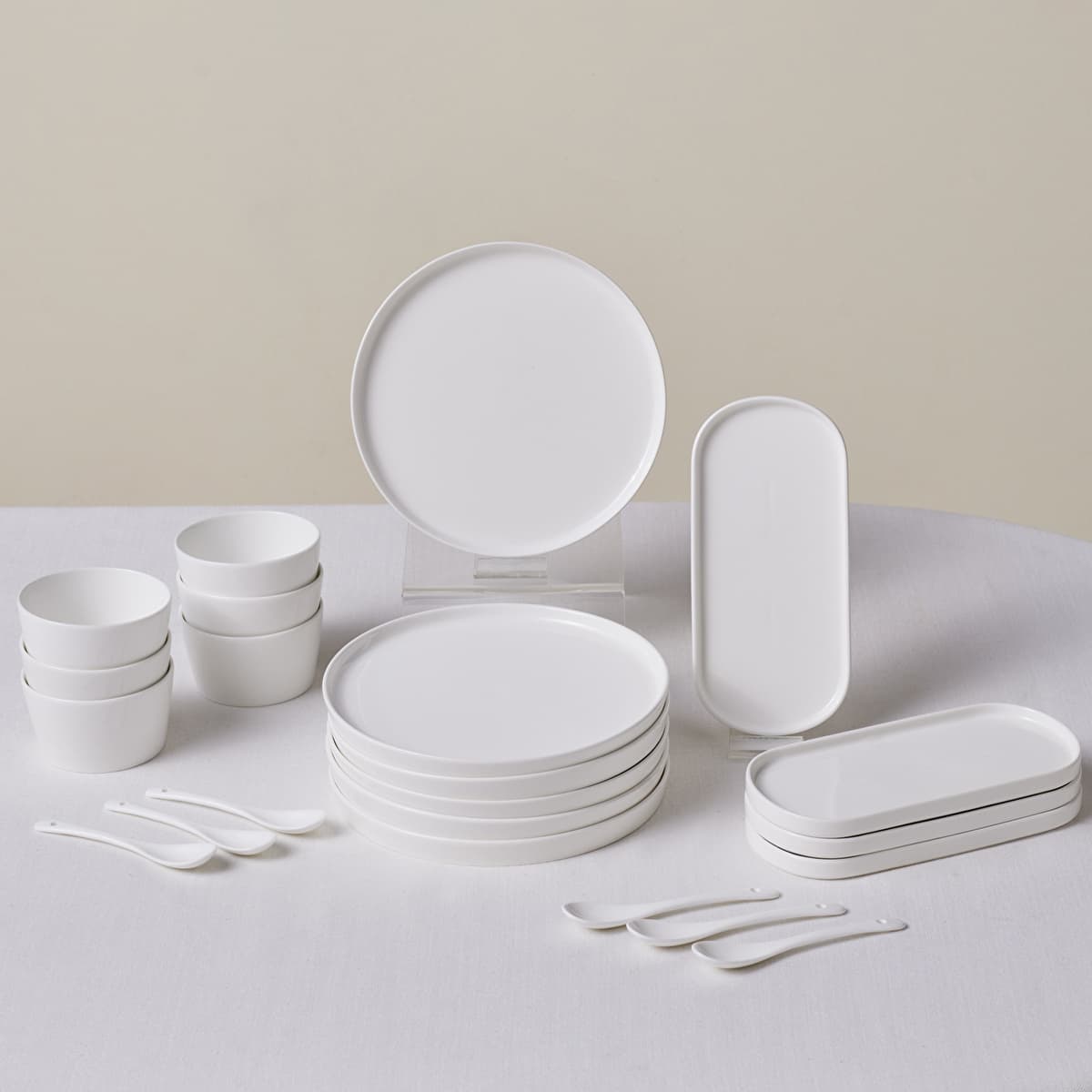 كاراجا فوريفر بون بومو طقم إفطار 22 قطعة لـ 6 أشخاص أبيض