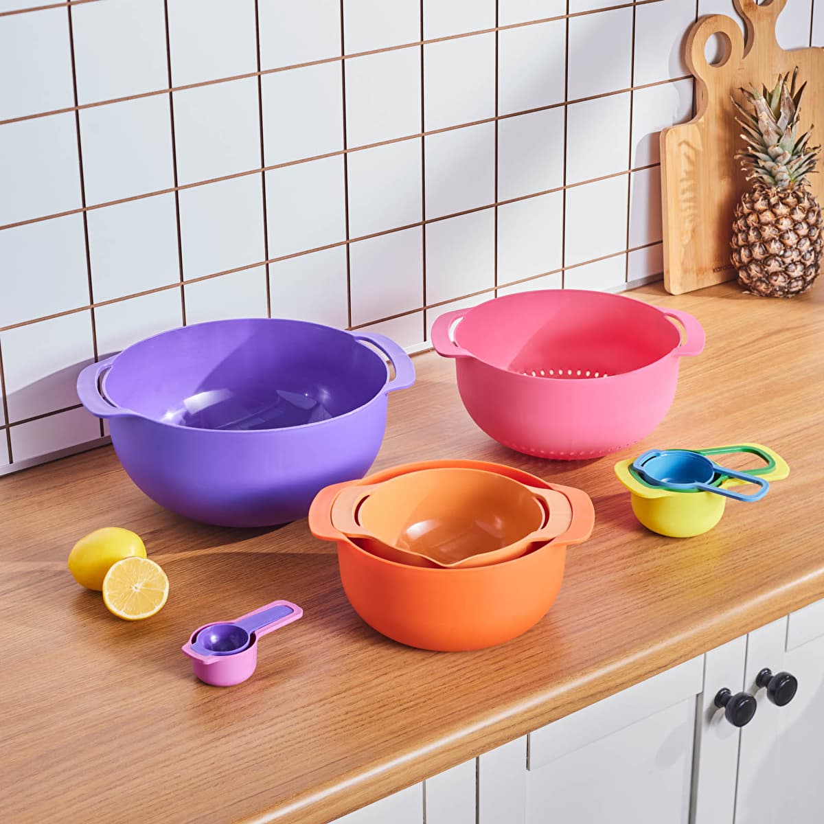 كاراجا فليكس طقم أكواب قياس وخلط 9 في 1