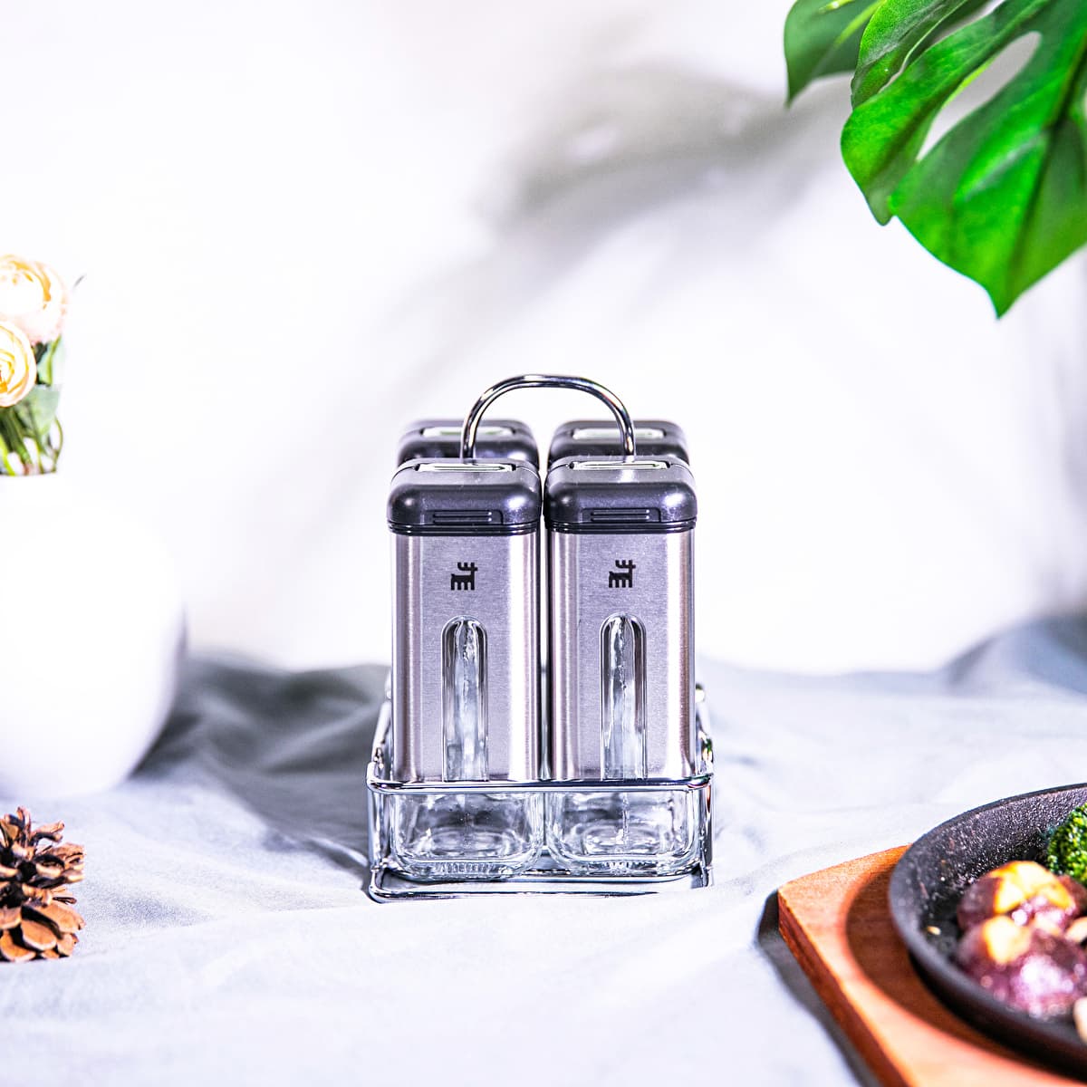 طقم توابل كاراجا شاينكس إينوكس 5 قطع