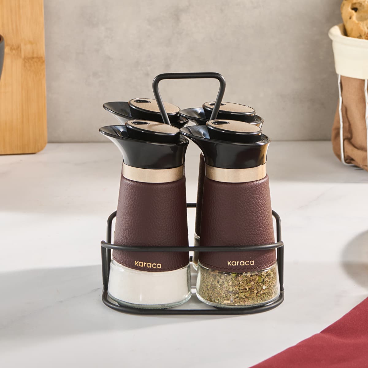 طقم توابل زجاجي كاراجا نيو لاتين 5 قطع