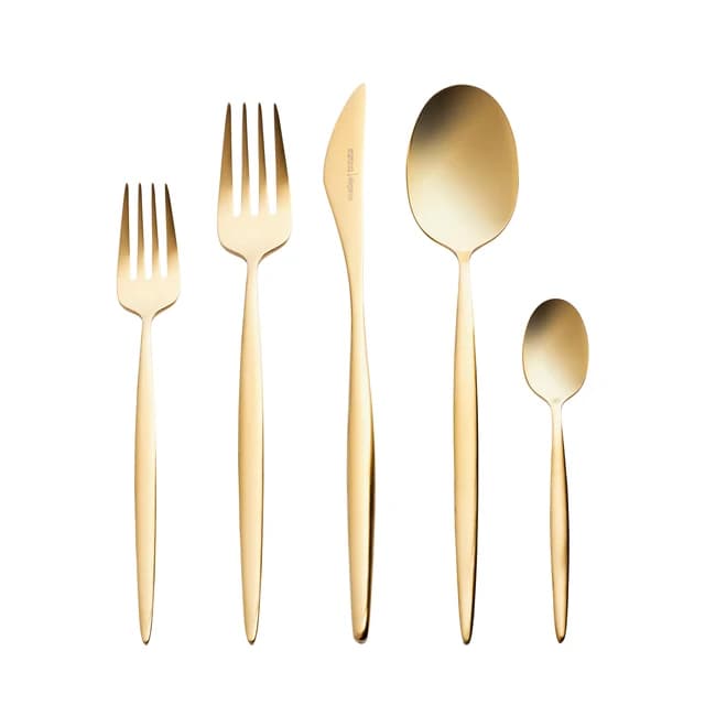Karaca Lizbon Matte Gold 30-Piece Cutlery Set image 2