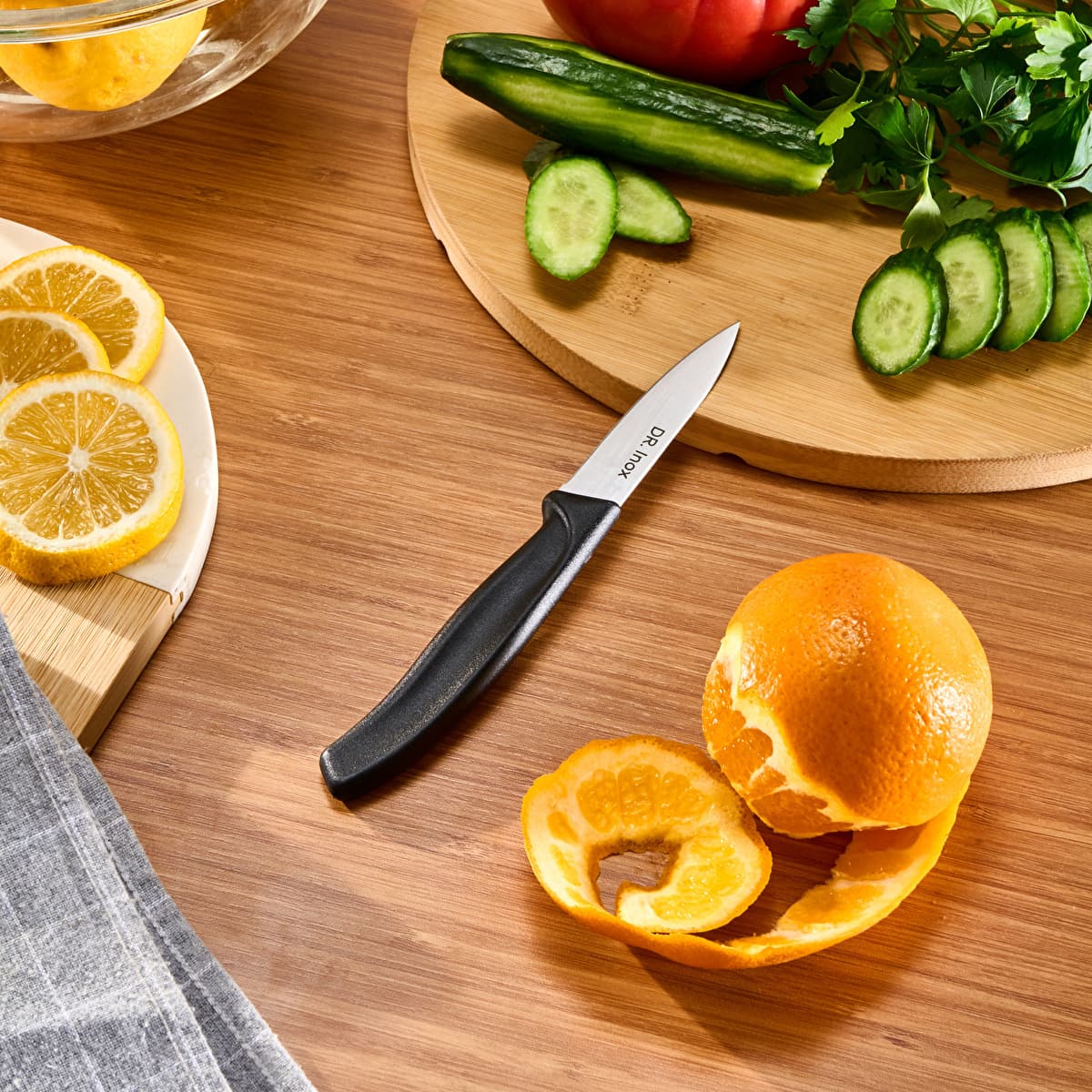 سكين تقشير دكتور إينوكس 19 سم أسود