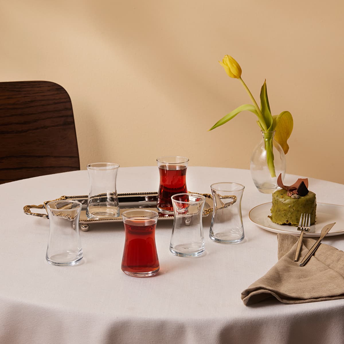 طقم كاسات شاي كاراجا سادل باج 6 قطع 170 مل