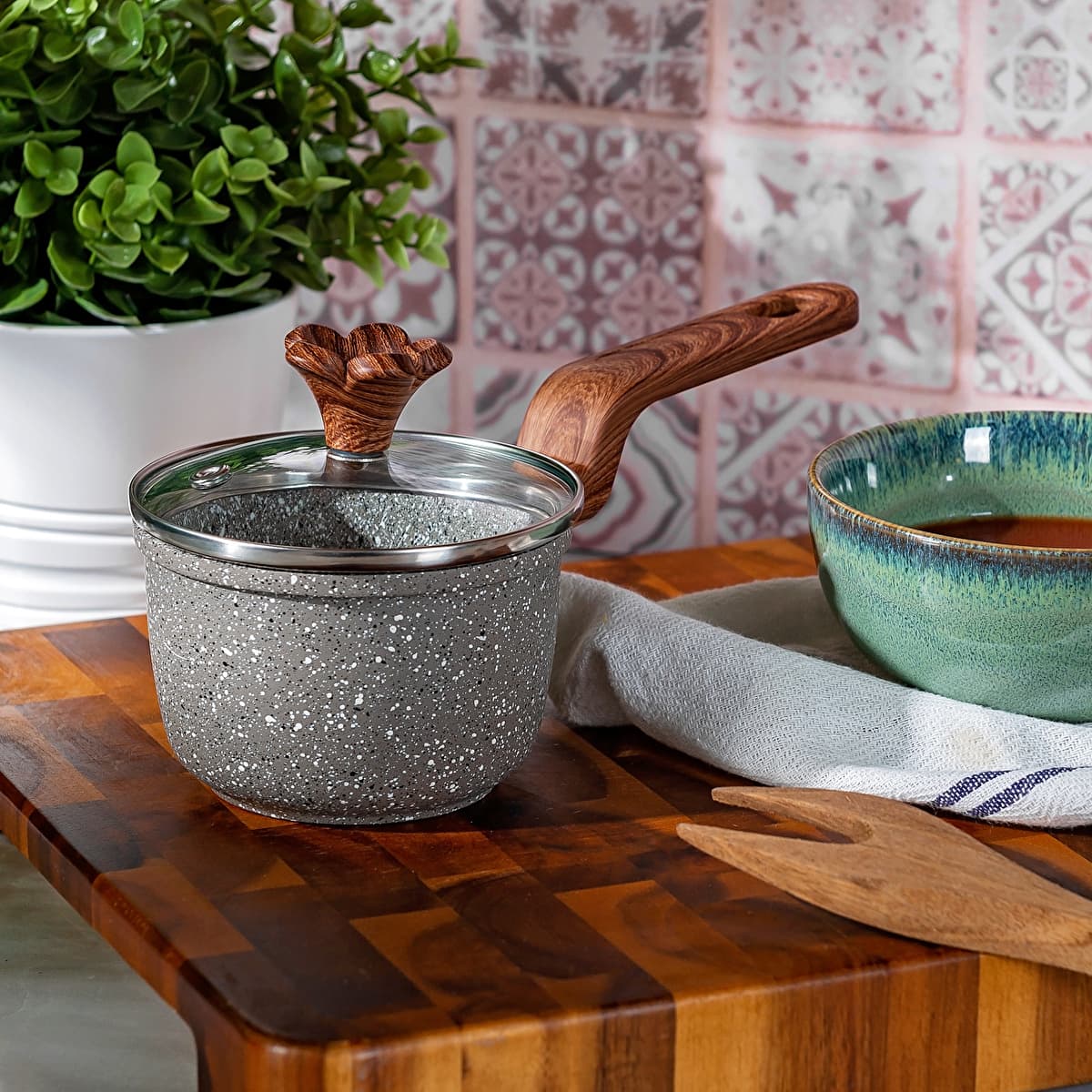 كاراجا بيوجرانيت دارك سيلفر قدر صوص صغير/إبريق حليب 10 سم رمادي