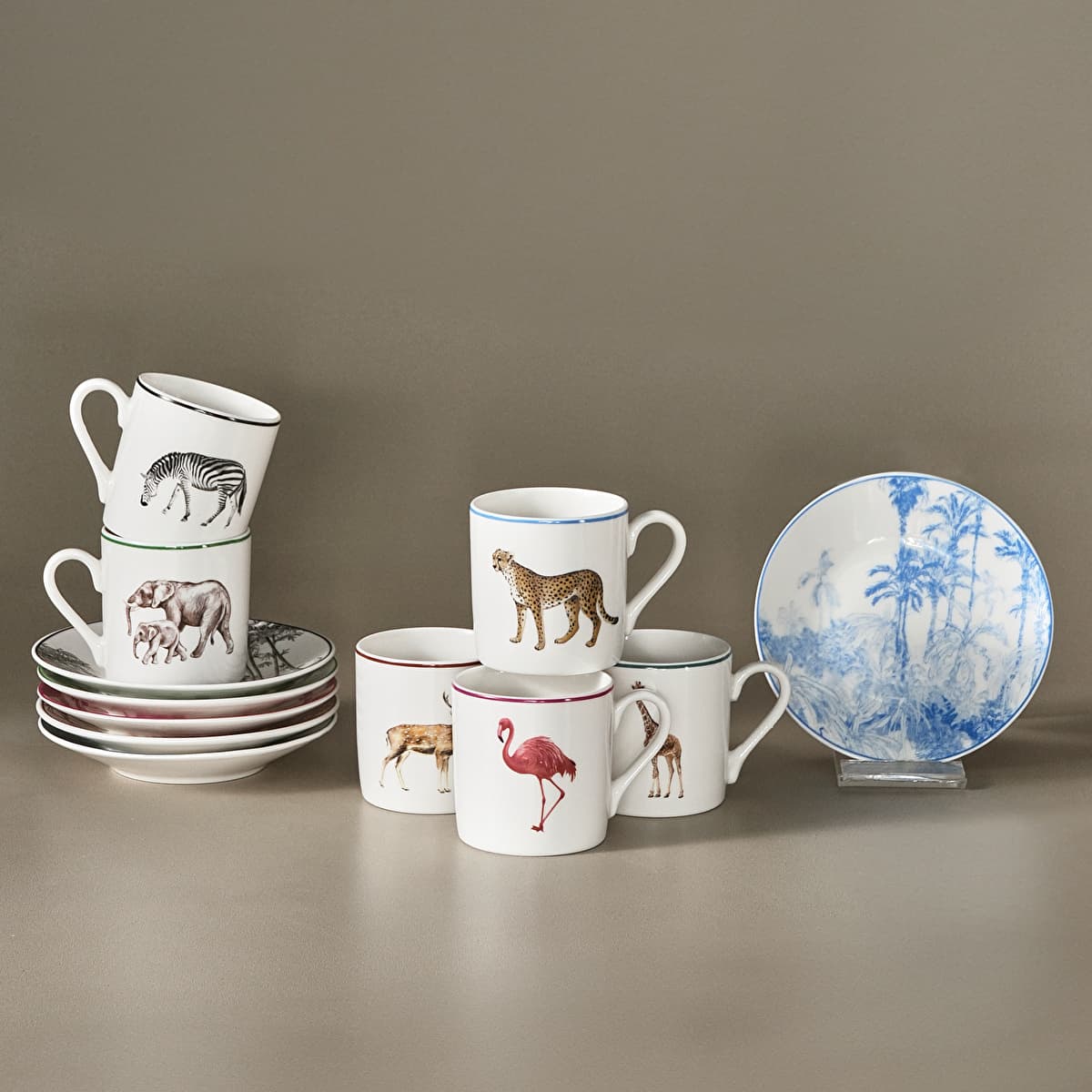 طقم فناجين قهوة كاراجا جانجل 6 قطع 80 مل